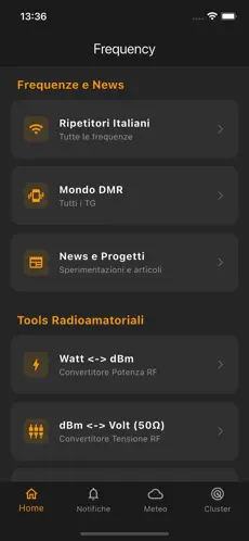 Anteprima Frequency App